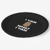 Erntedank I Yam Was ich Yam Funny Fall Classic Pappteller (Schrägansicht)