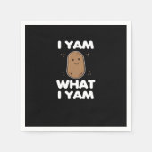 Erntedank I Yam Was ich Yam Funny Fall Classic Serviette (Vorderseite)