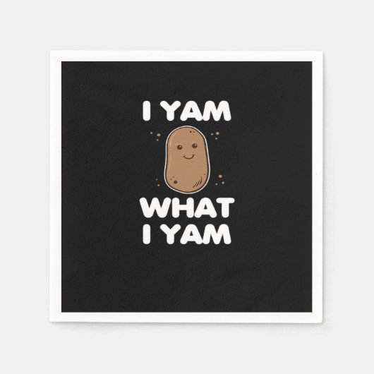 Erntedank I Yam Was ich Yam Funny Fall Classic Serviette (Vorderseite)