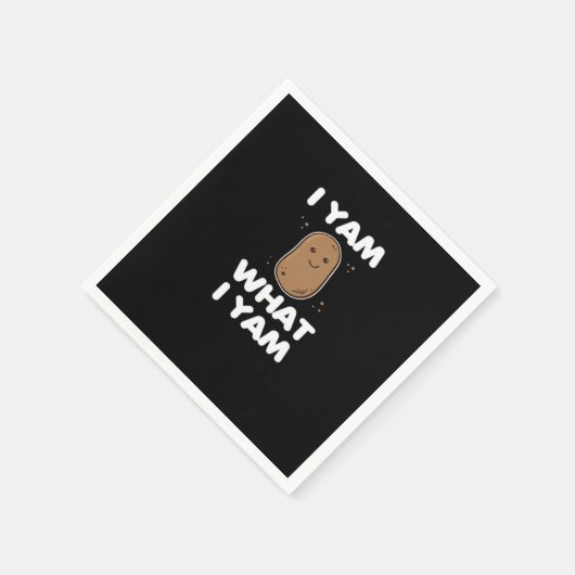 Erntedank I Yam Was ich Yam Funny Fall Classic Serviette (Ecke)