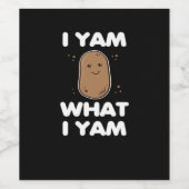 Erntedank I Yam Was ich Yam Funny Fall Classic Weinetikett (Einzelnes Label)