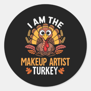 Erntedank ich bin der Makeup Künstler Türkei Match Runder Aufkleber