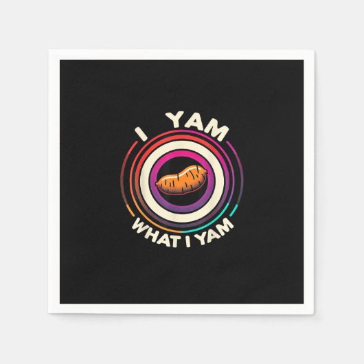 Erntedank - Ich bin, was ich Yam bin Serviette (Vorderseite)