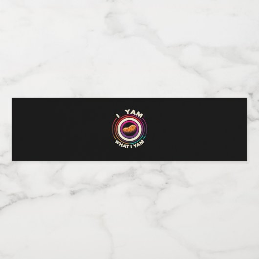 Erntedank - Ich bin, was ich Yam bin Wasserflaschenetikett (Einzelnes Label)