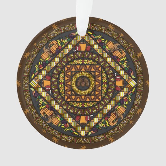 Erntedank Icons Akrylisches Ornament (Vorderseite)