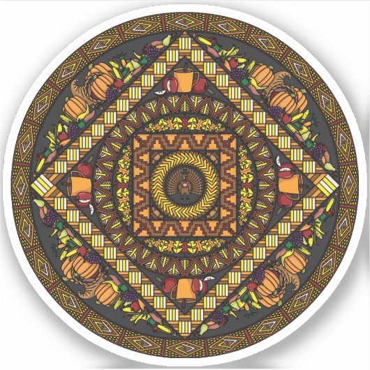 Erntedank Icons Contour Sticker (Vorderseite)