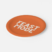 Erntedank im Fastmodus - Orange Pappteller (Schrägansicht)