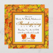 Erntedank im Herbst Abendessen Party Einladung (Vorne/Hinten)