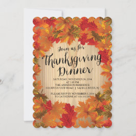Erntedank im Herbst Abendessen Party Einladung