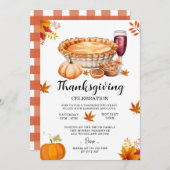 Erntedank im Herbst Abendessen Party Einladung (Vorne/Hinten)