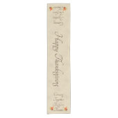 Erntedank im Herbst dank Burlap-Image Kurzer Tischläufer (Vorderseite)