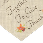 Erntedank im Herbst dank Burlap-Image Kurzer Tischläufer (Ecke)