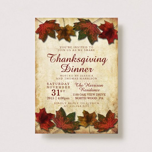 Erntedank im Herbst Einladung