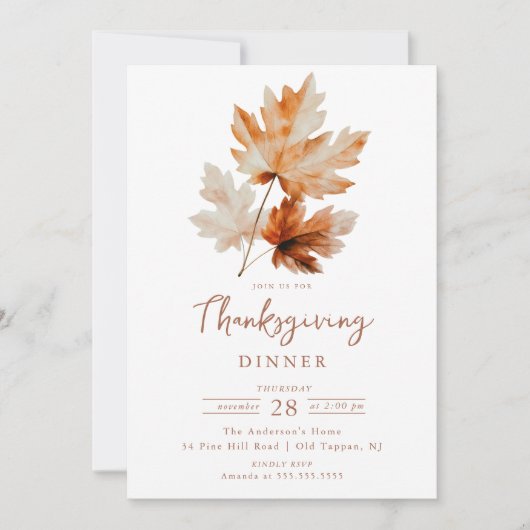 Erntedank im Herbst Einladung (Vorderseite)