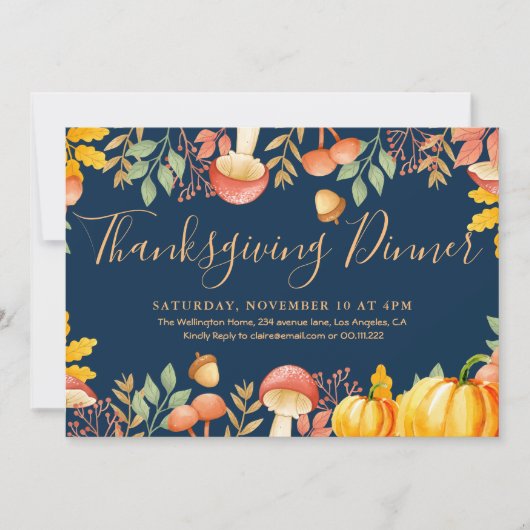 Erntedank im Herbst Einladung (Vorderseite)