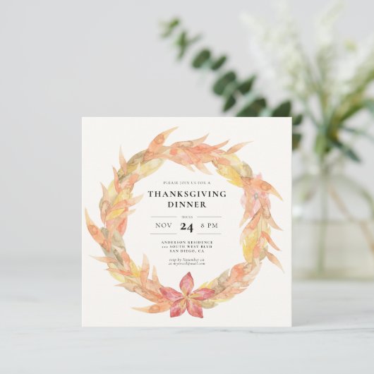 Erntedank im Herbst Einladung (Stehend Vorderseite)