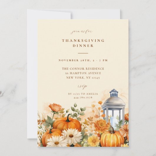 Erntedank im Herbst Einladung (Vorderseite)