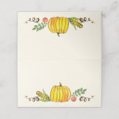 Erntedank im Herbst Platzkarte (Außenseite Aufgefaltet)