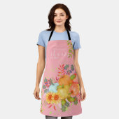 Erntedank im Herbst rosa Schürze (Getragen)