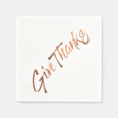 Erntedank im Kupferaussehen dank Skriptdesign Serviette (Vorderseite)