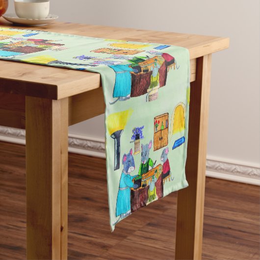 ERNTEDANK IM MAUSHAUS KURZER TISCHLÄUFER (Beispiel)