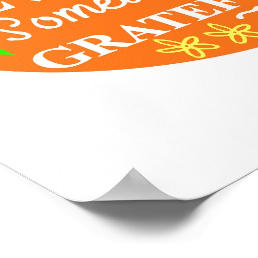 Erntedank immer dankbar Pumpkin Typografie Poster (Ecke)