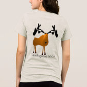 Erntedank in aktuelles Jahr Tri-Blend Shirt (Rückseite)