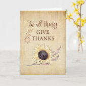 Erntedank in allem gibt Dank Sonnenblumen Karte (Gelbe Blume)