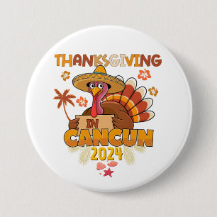 Erntedank in Cancun Tropical Holiday Button