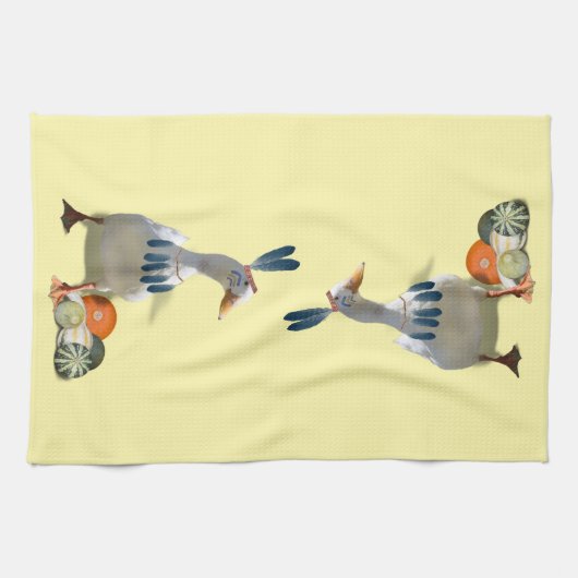 Erntedank Indian Duck Geschirrtuch (Horizontal)