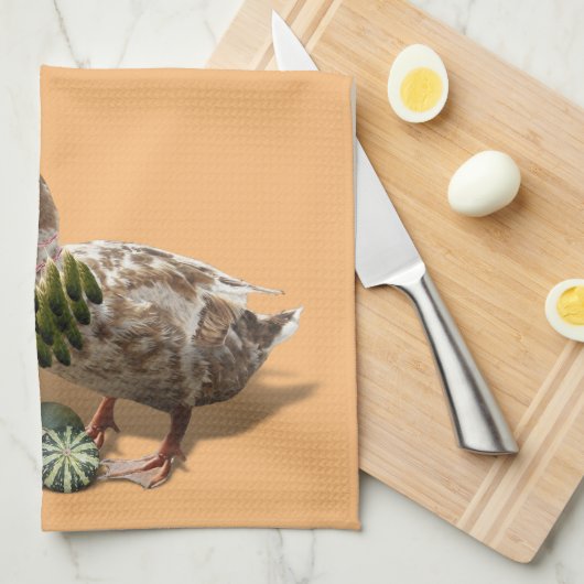 Erntedank Indian Duck Geschirrtuch (Viertel Falte)