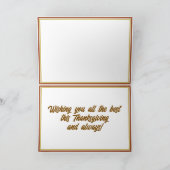 Erntedank Indian Girl Duck Feiertagskarte (Innenseite)