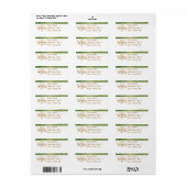 Erntedank-Jahreszeit des Dankes Rücksendeadresse-L (Vorne)