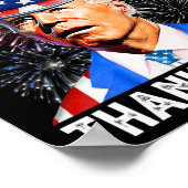 Erntedank Joe Biden Firework Patriotic 4. J Poster (Ecke)