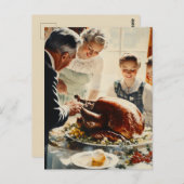 Erntedank Joy: Ein Familienfest Postkarte (Vorne/Hinten)