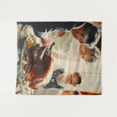 Erntedank Joy: Ein Familienfest Wandteppich (Vorderseite (Horizontal))