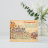 Erntedank Joys Vintag Postcard Feiertagspostkarte (Stehend Vorderseite)