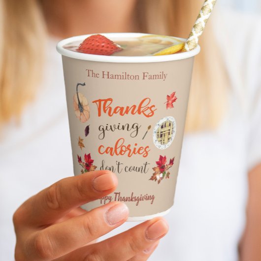 Erntedank-Kalorien zählen nicht Pappbecher