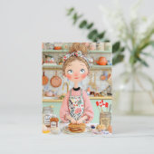 Erntedank Kanada Postcard Cosy Kitchenette Pfannku Postkarte (Stehend Vorderseite)