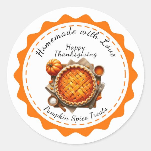 Erntedank Kanada | Pumpkin Pie Delight Runder Aufkleber (Vorderseite)