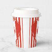 Erntedank Kanada - Rotes Herz und Streifen Pappbecher (Rechts)