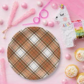 Erntedank Kariert Burnt Orange Party Plättchen Pappteller (Party)