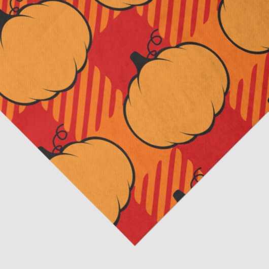 Erntedank Kariert Pumpkin Zeichnend Seidenpapier (Detail)