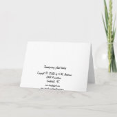 Erntedank karierter Truthahn Feiertagskarte (Rückseite)