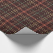 Erntedank kariertes Tartan-Muster Geschenkpapier (Ecke)