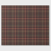 Erntedank kariertes Tartan-Muster Geschenkpapier (Flach)