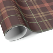 Erntedank kariertes Tartan-Muster Geschenkpapier (Rolleneckpunkt)