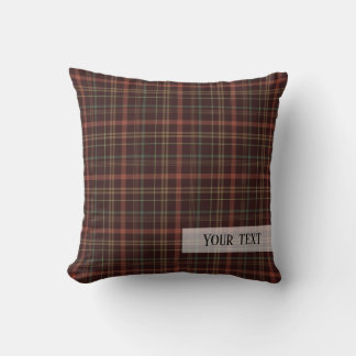 Erntedank kariertes Tartan-Muster Kissen