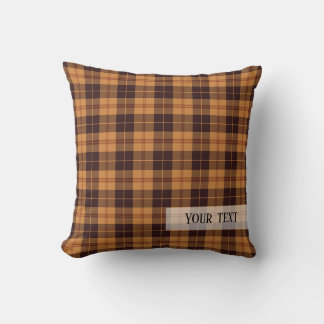 Erntedank kariertes Tartan-Muster Kissen