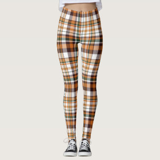 Erntedank kariertes Tartan-Muster Leggings
